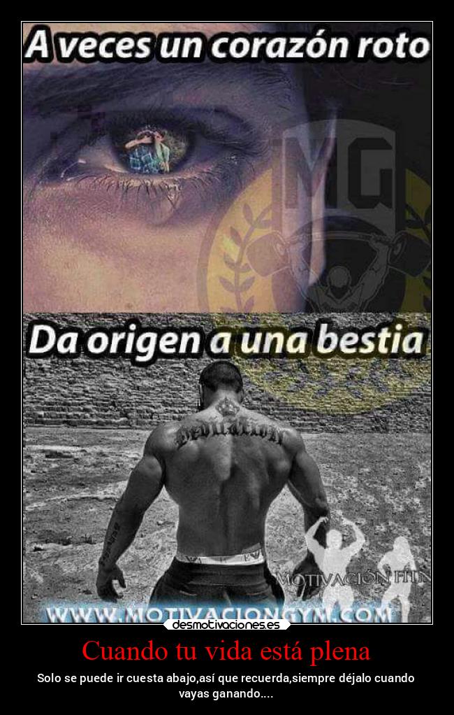 Cuando tu vida está plena -