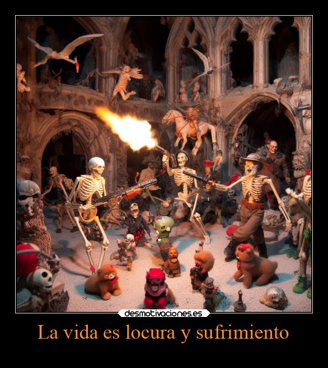 La vida es locura y sufrimiento -