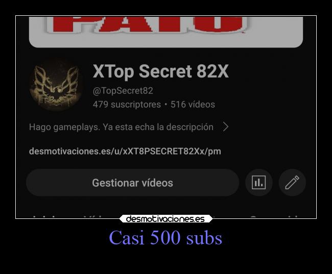 Casi 500 subs - 