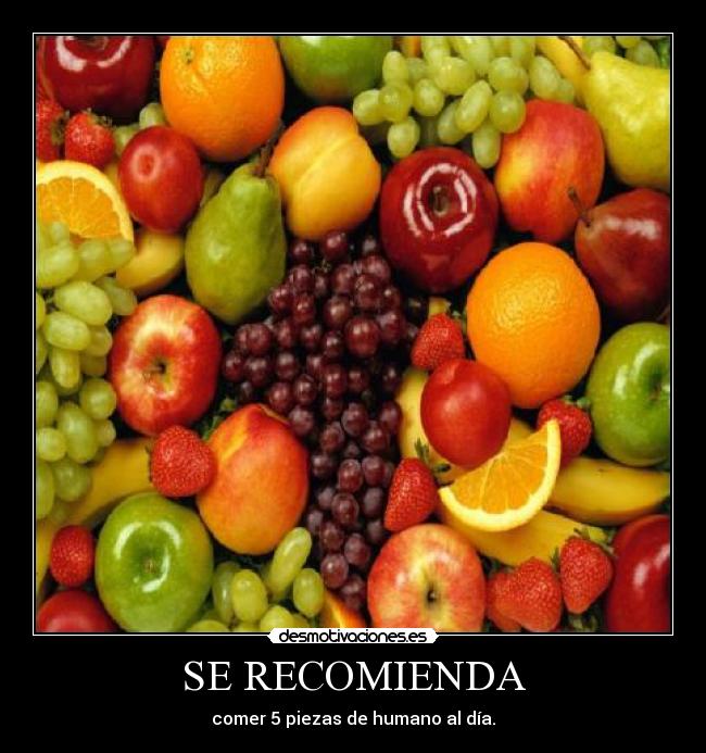comer 5 frutas al dia