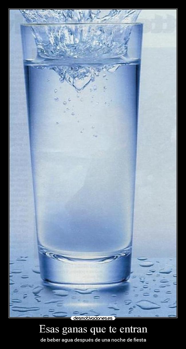 beber agua en la noche