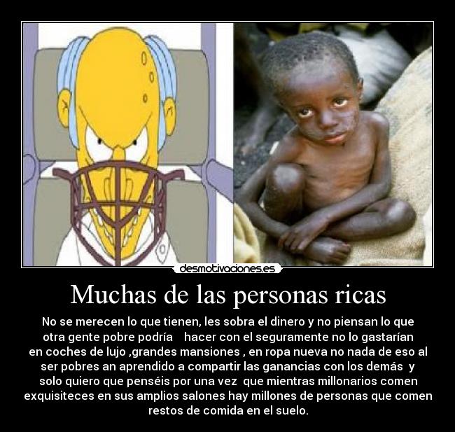 Imagenes de personas ricas y pobres
