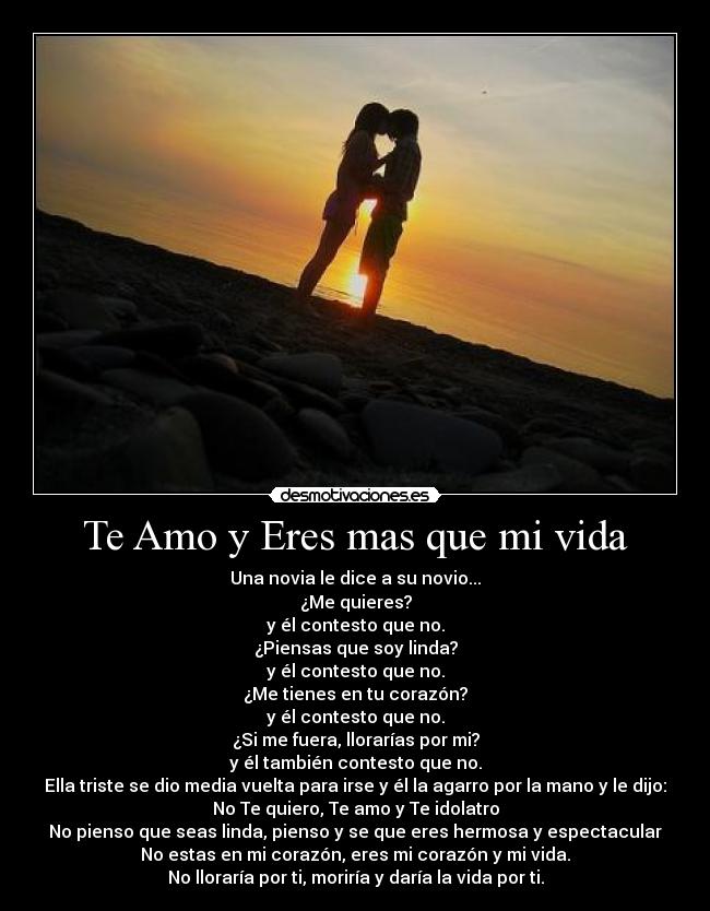 Te Amo y Eres mas que mi vida Desmotivaciones