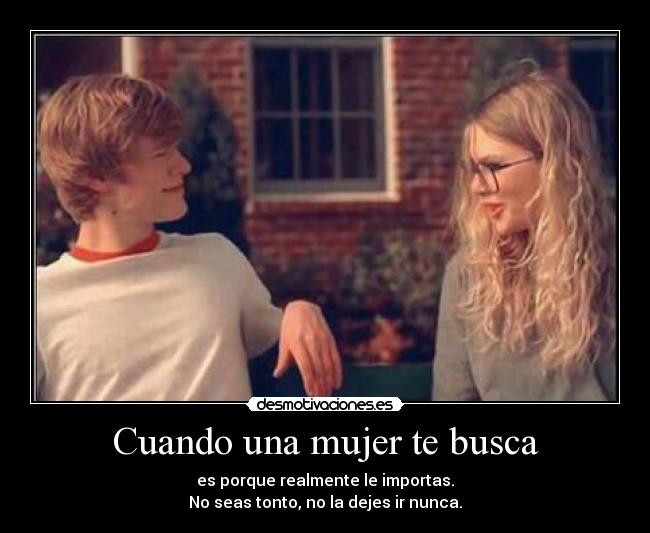 si una chica te busca