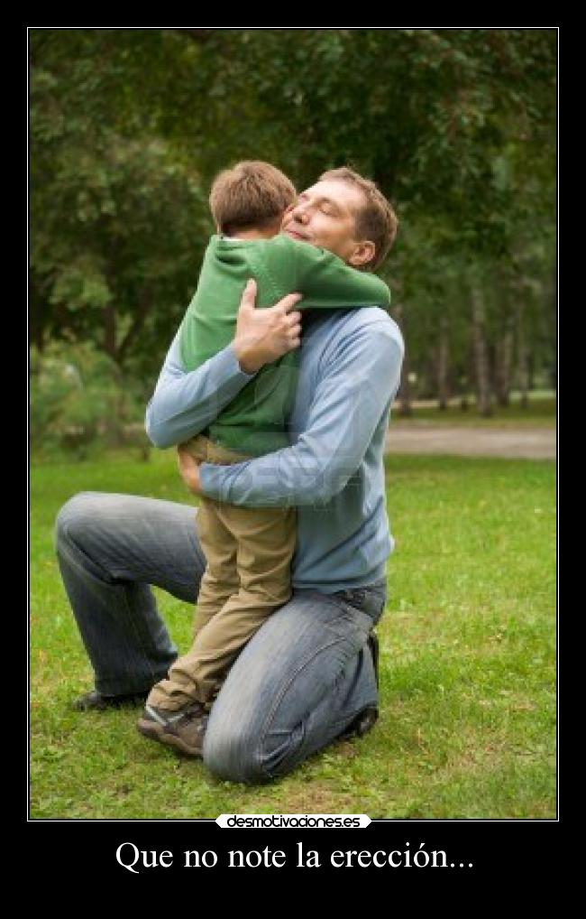 abrazo y erección