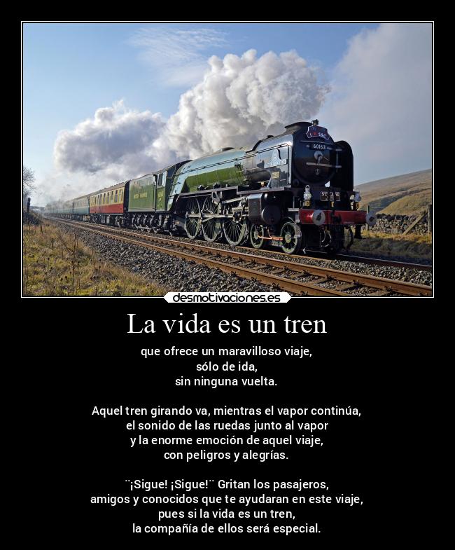La vida es un tren | Desmotivaciones